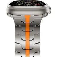 S&T Design Smartwatch-Armband Apple Watch Armband Ultra 2 49mm 45mm 44mm 42mm, Ersatz Solides Edelstahl Gliederarmband für iWatch Ultra Titan Armband