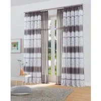 OTTO home Gardine Napala (2 St), Kräuselband, transparent, Voile, Vorhang, 2-er Set, Fertiggardine, transparent, Querstreifen