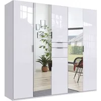 Wimex Drehtürenschrank Moldau Kleiderschrank mit Spiegel Schlafzimmerschrank Wähle deine Innenausstattung fertig konfiguriert im Schrank