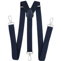 axy Hosenträger Herren Hosenträger 3 robusten Karabiner Verschluss 2,5 cm breit Y-Form verstellbar und elastisch 120cm Lang