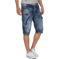 Cipo & Baxx Shorts Herren Regular Fit Kurze Hose Stonewashed BA-CK101 Stonewashed