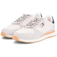 Tommy Jeans TJM EVA RUNNER LEATHER Sneaker Freizeitschuh, Halbschuh, Schnürschuh mit seitlicher Logoflagge
