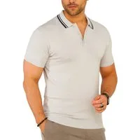 SOULSTAR Poloshirt S2TALSI Herren Basic Kurzarm Knit Polo Hemd Feinstrick Kontrast