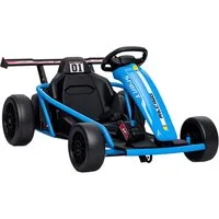 AIYAPLAY Elektro-Kinderauto mit ergonomischer Rennsitz, Sicherheitsgurt, Sanftanlaufsystem, Belastbarkeit 70 kg, (1-tlg), für 8-12 Jahre Kinder, Blau