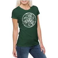 Urban Backwoods Print-Shirt Celtic Dogs Damen T-Shirt Kelten Keltischer Kreis Knoten Knot Cross (1-tlg) Kreuz Culture Kultur Zirkel