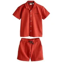 Baker by Ted Baker Shirt & Shorts Baker by Ted Baker strukturiertes Hemd und Shorts (2-tlg)