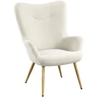 Yaheetech Loungesessel Ohrensessel aus Cordstoff, Eleganter Relaxsessel für Wohnzimmer
