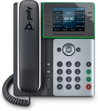 HP POLY Edge E300 IP Telefon und PoE-fähig | 82m92aa | IP-Telefon - Schwarz