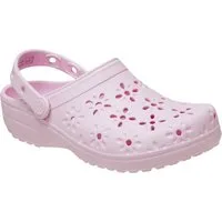Crocs Sandale Classic Floral Cut Out Clog pink Damen Badeschuh