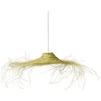 Marrakesch Orient & Mediterran Interior Pendelleuchte Boho Pendelleuchte Mayari modern Lampe aus Palmenblatt in Natur 50 cm, Handarbeit