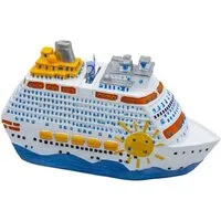 Spetebo Spardose Spardose in Form eines Kreuzfahrtschiffes, (20 x 11 cm, 1-tlg., mehrfarbig), Originelle Reisekasse aus Polyresin
