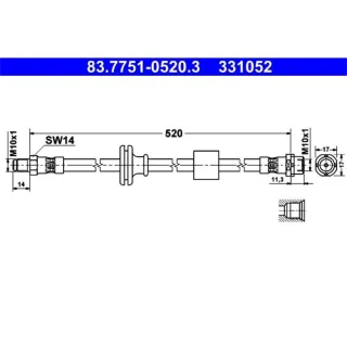 ATE Bremsschlauch vorne BMW X3 E83