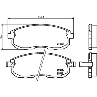 Hella Bremsbel?ge vorne Nissan 8DB355016-381