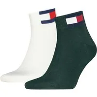 Tommy Hilfiger Kurzsocken TH UNI TJ QUARTER 2P FLAG (2 Paar) Verstärkte Ferse und Spitze für zusätzliche Strapazierfähigkeit