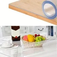 Dekonaz Tischdecke PVC Transparent - Geruchlose Tischfolie als langlebiger Abwaschbar (1-tlg), Abwaschbar, geruchlos,Maß geschneidert, transparent, wasserdicht