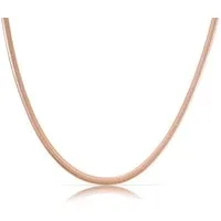 Made by Nami Schlangenkette Halskette mit starkem Karabiner-Verschluss, Choker Halskette Edelstahl 3mm Gliederkette