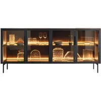 Compleo Kommode mit geriffelte Glasfront, Modern und Elegant MARBELA, Die perfekte Wahl für ein modernes Interieur
