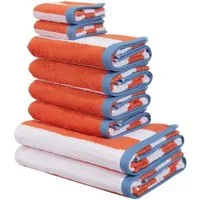 OTTO home Handtuch Set Elenna, Premium Handtücher, 100% Baumwolle, 500 gr/m², 8-tlg., Frottier (Set, 8-St), Duschtücher, Handtücher, Gästehandtücher, Streifen, 5 Jahre Garantie