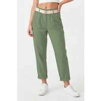 Kendindza Collection Stretch-Hose Damen Chino Hose Stretch mit Gürtel Stoffhose Damen elegant Loose Fit Weiches Material - Loose Fit - weiter geschnitten - Gürtel inkl