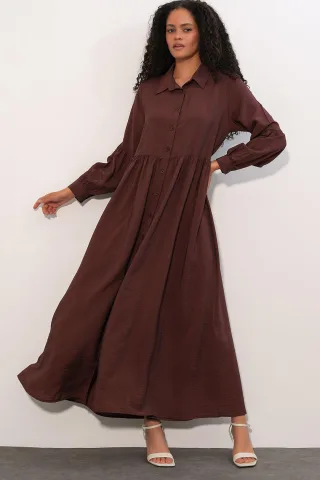 Lockeres Maxi-Hemdkleid