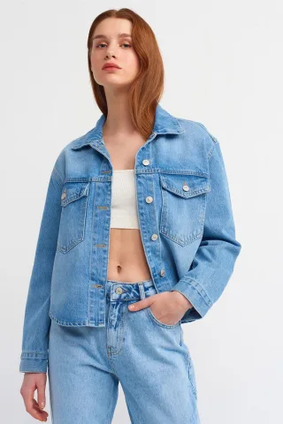 Damen Baumwoll-Denim-Hemd