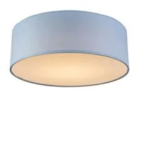Qazqa Deckenleuchte Drum led, LED fest integriert, Extra-Warmweiß, QAZQA Deckenleuchte, integrated, Blau, Textil, Modern