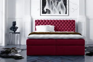 Boxspringbett Schlafzimmerbett PARINI 180x200cm Rot