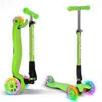 Apollo Dreiradscooter Kinderroller Kids Whiz LED 3-Rad Scooter ab 3 Jahren Tretroller, Klappbarer und höhenverstellbarer Kinder Scooter mit LED Wheels