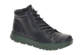 Think 747-8050 Navy Damen Stiefeletten Echtleder Komfort Fu?bett