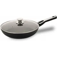 Genius Bratpfanne Cerafit Plasma Pfanne 28 cm, Aluminium, Edelstahl, Glas (1 Bratpfanne 1 Deckel), für alle Herdarten, spülmaschinengeeignet