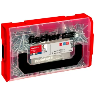 Fischer Sortimentsbox FixTainer Spanplattenschraube FPF II PZ + Bit - 562277