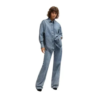 Boss - Hemd für Damen, Denim, leger, Langärmlig (Dunkelblau)