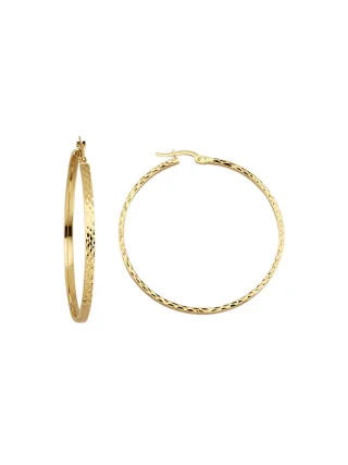 Fascination by Ellen K. Creolen 375/- Gelbgold diamantiert Ø 45mm