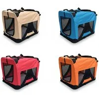 BruKa Tiertransportbox Bello Hundebox Hundetransportbox faltbar Autotransportbox Katzen Hunde, verschieden Farben und Größen erhältlich