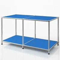 Floordirekt Lowboard Concept Epure MK-016 Sideboard & Ablageregal, B78 × T40 × H46 cm (modular, kratzfeste Pulverbeschichtung), Regal mit offenen Ablagen, verchromtes Metallgestell, Couchtisch