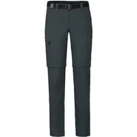 Bergson Outdoorhose BENNETT Zipp-Off (slim) Damen Wanderhose, vielseitig, pflegeleicht, Kurzgrößen, dunkel grau
