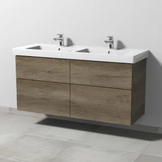 Sanipa 3way Waschtischunterbau zu Villeroy & Boch Subway 2.0 Waschtisch mit 4 Auszügen, Eiche-Nebras SM61737
