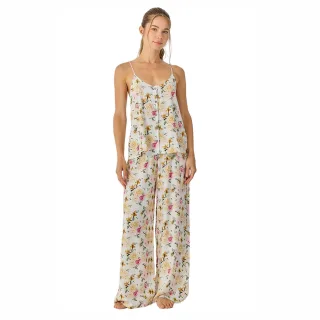 Damen Sommerpyjamas mit Trägern und fließenden langen Hosen JJB33