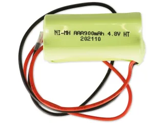 Q-BATTERIES Akku-Pack, 4,8 V, 900mAh, NiMH F2x2, 4xAAA-Zellen mit Kabel