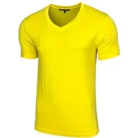 Baxboy T-Shirt Baxboy tiefer V-Ausschnitt Uni Basic Herren Kurzarm T-Shirt V-66