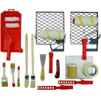 ROTIX Farbroller Maler-Set 19-teilg für den Wandanstrich (19-St)