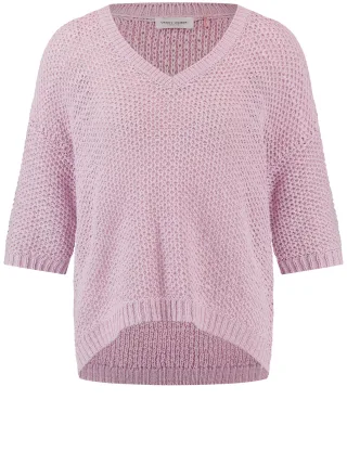 GERRY WEBER Collection - 3/4 Arm Pullover mit V-Ausschnitt powder pink - Gr. - 42