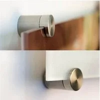 K&L Wall Art Abstandshalter Edelstahl Metall Abstandshalter Wandbild Halterung Glasklemme (Komplett-Set, 4-St., Packung) Klemmbefestigung