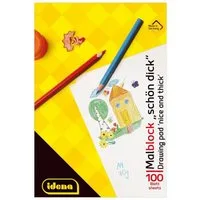 Idena Spiel Idena Malblock Premium DIN A4 - 100 Blatt 70g/m² Zeichenpapier