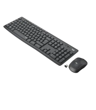 Logitech MK295 kabelloses Tastatur-Maus-Set mit SilentTouch-Technologie Shortcut-Tasten optischer Spurführung Nano USB-Empfänger verzögerungsfreier Drahtlosverbindung IT QWERTY-Layout - Graphit