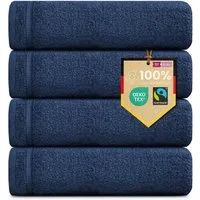 B!HOME Handtücher Set Saunatücher, Duschtücher, Gästehandtücher 100% Baumwolle, (Spar-Set, 4-St), flauschig saugfähig Frottee weich