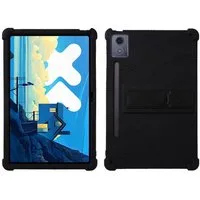 Wigento Tablet-Hülle Für Lenovo Idea Tab Pro Silikon Hülle mit Halter Stoßfest Schwarz, Stoßfest, rutschfest, verstellbarer Halter