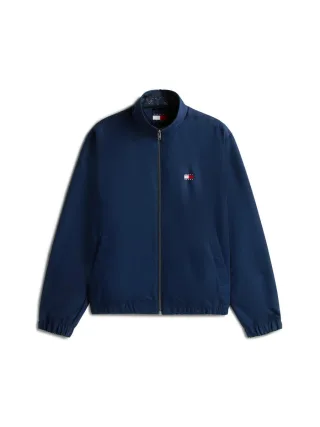 Tommy Jeans - Wasserabweisende Reißverschluss-Jacke mit Logo blau - Gr. - XL