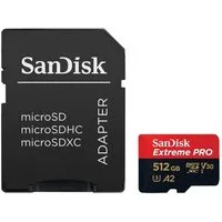 Sandisk microSDXC Extreme PRO Speicherkarte (512 GB, Video Speed Class 30 (V30), 200 MB/s Lesegeschwindigkeit)