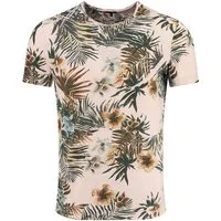 Key Largo T-Shirt T-Shirt Playa Hawaii Flower Printshirt vintage Look MT00489 Rundhalsauschnitt allover Print kurzarm regular fit